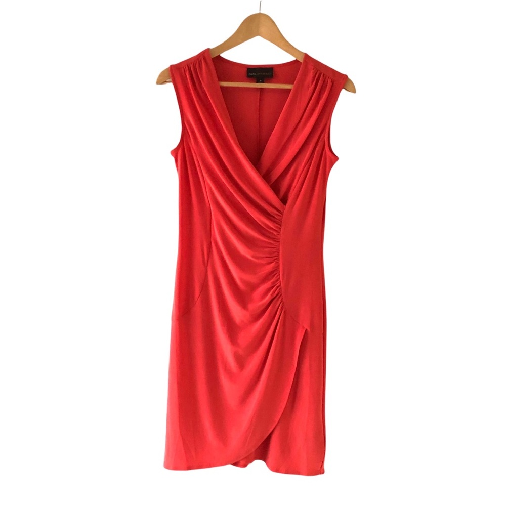 Dana Buchman~Cocktail Dress Size XS Sleeveless V-neck Ruched Stretch
